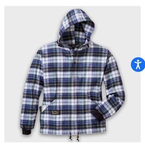 Vermont Flannel Company plaid flannel pullover hoodie kangaroo pocket XS